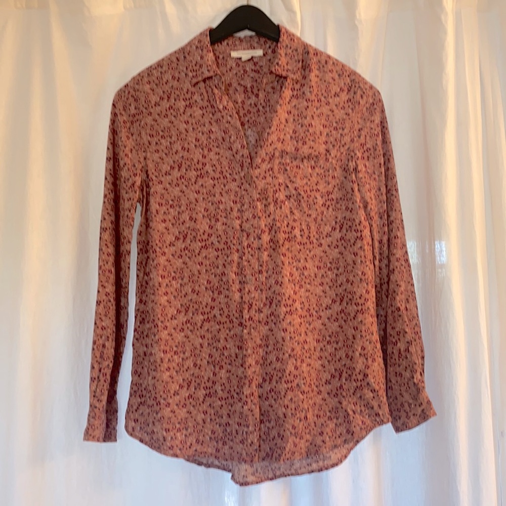 Long sleeve - floral blouse - Small